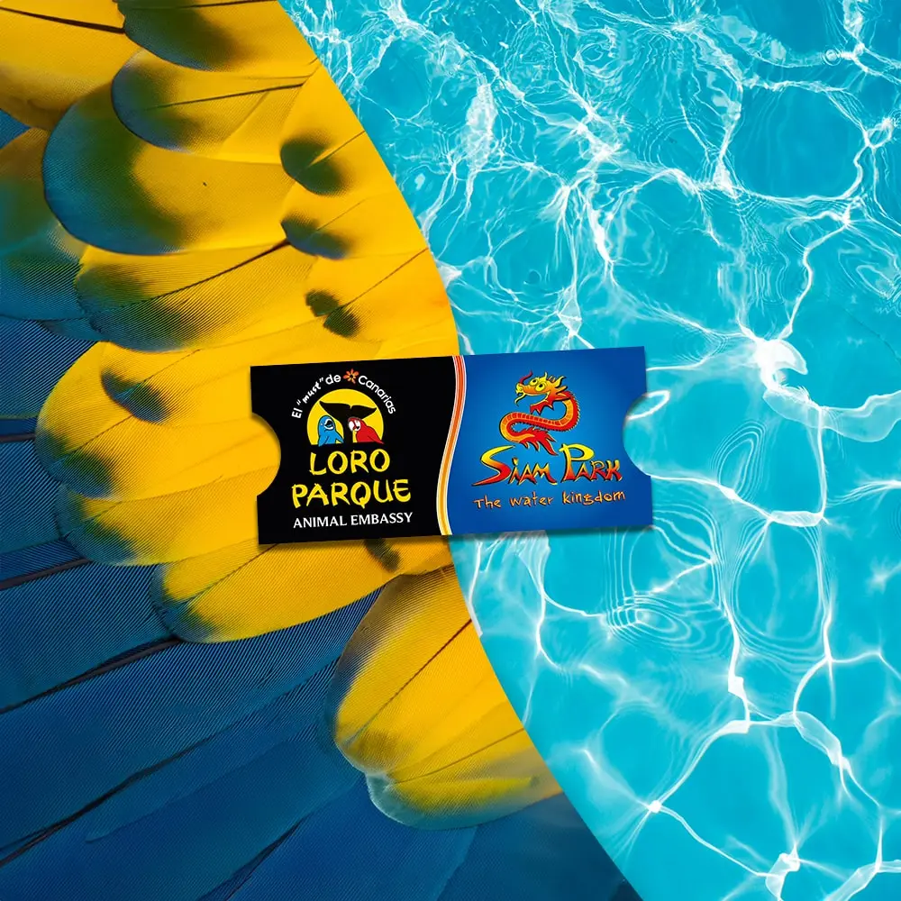 Twin ticket for Loro Parque and Siam Park
